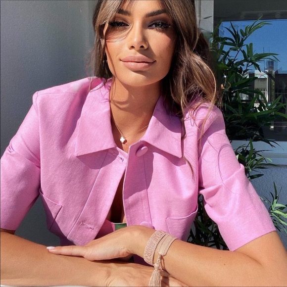 NWT Zara 2-Piece Cropped Button Blazer& Shorts Set - Picture 13 of 16